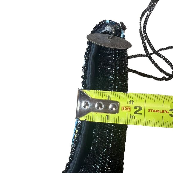 Mary Frances Beaded Crossbody Handbag Purse Lemons Fruit Sparkle Chain Strap - Picture 14 of 15